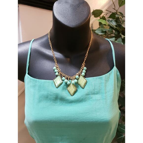 Nine West Shift Dress Women's L Teal Lined Side Tie Sleeveless Adjustable Straps - Picture 5 of 15